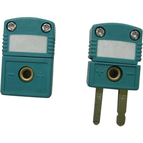 Green Color Flat pin Male and Female Mini Thermocouple Connector K