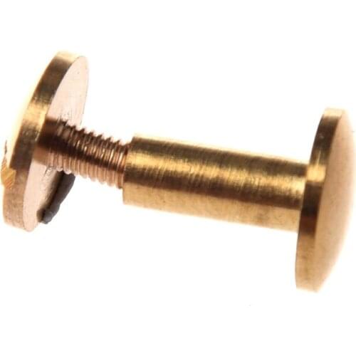 10x Arc Solid Brass Button Stud Screw Nail Screw back Leather Rivet Belt 10mm