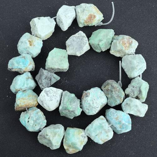 15x19mm Natural Chrysocolla Nugget Rough Raw Freeform beads For Necklace