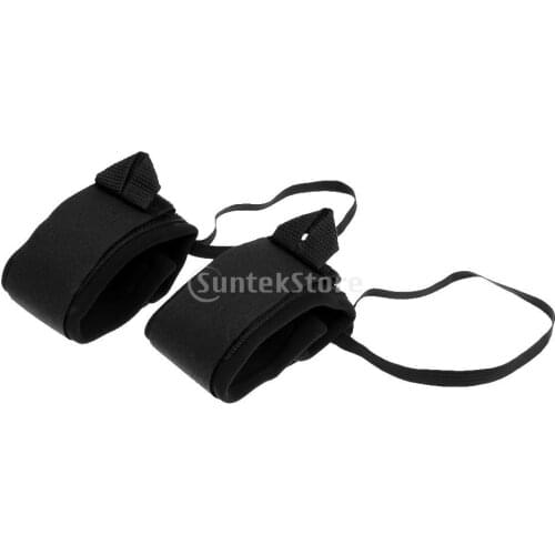 2 Pieces Adjustable Padded Neoprene Bodyboard Fin Tethers Fin Savers Swimming Flippers Ankle Strap Surfing Diving Accessories