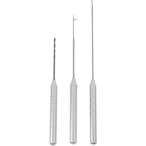 3 In 1 Carp Fishing Baiting Rig Tool Set Fishing Rigging Needle Driller Set Stainless Steel / Auminium Alloy