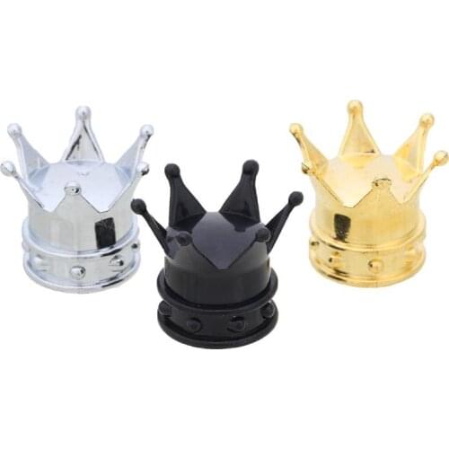 4Pcs/set Universal Crown Style Car Tire Air Valve Stem Cap Automobiles Wheel Tyre Stem Air Valve Dust Covers Auto Accessories