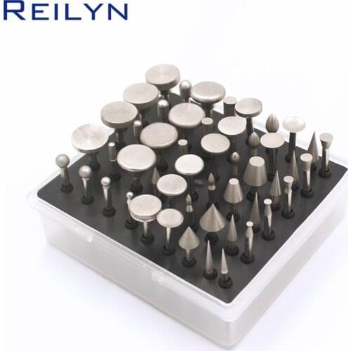 3.17mm Diamond grinding Bits 50 pcs 400# diamond bit dremel polishing Head Grinding burr for dremel drill tools