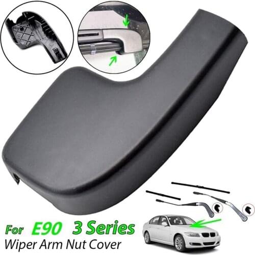 Car Front Windscreen Wiper Arm Head Nut Cap Cover Bolt Screw Protector for -BMW 3 Series E90 E91 E92 E93 M3 2004-2009