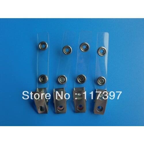 Free shipping 100 pcs/lot metal clip for ID BADGE CARD WITH CLEAR VINYL HIGH QUALITY