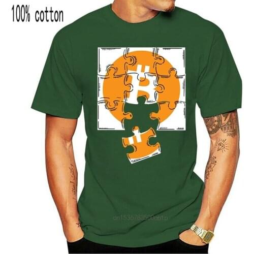 Bitcoin coin. Bitcoin logo t shirt. Crypto Puzzle T Shirt New 2019 Summer Style Casual Wear
