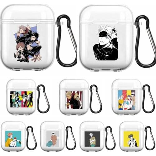 Jujutsu Kaisen Anime Headphone Case For Apple Airpods 1/2 Shockproof Silicone Protection Wireless Earphone Air Pods 2 Box Cover