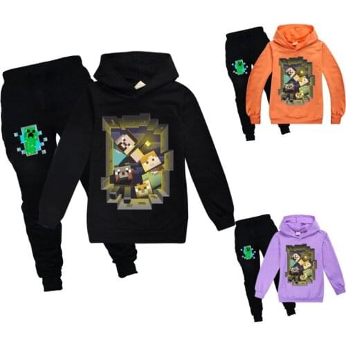 Kids clothes My Craft T-shirts Online Game graphic t-shirts for boys Fall cotton Hoodies funny Childrens Clothing girls outfits