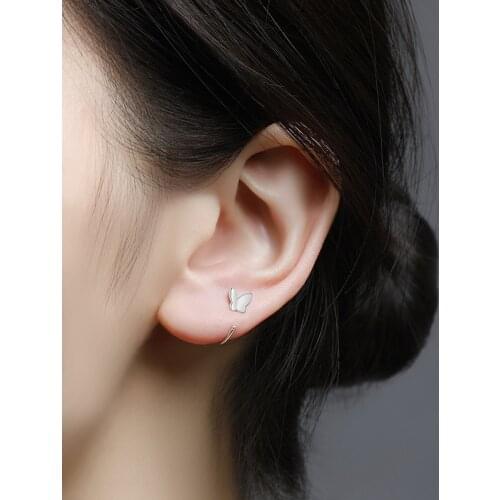 Personality Butterfly Earrings A Variety Of Shapes Small Cute Earring For Women Simple Raindrop Angle Jewelry Girl Gifts