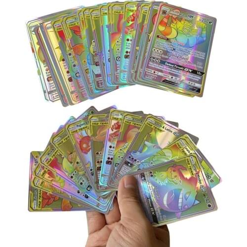 2021 New Pokemon Cards Holographic Bord Game Vmax GX Mega Tag Team Trading Card Game English Version Kids Gift