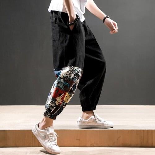 Chinese trousers, leisure, Harun Lanterns, Men National Clothing, Kung Fu Pants, Oriental Mens Clothing