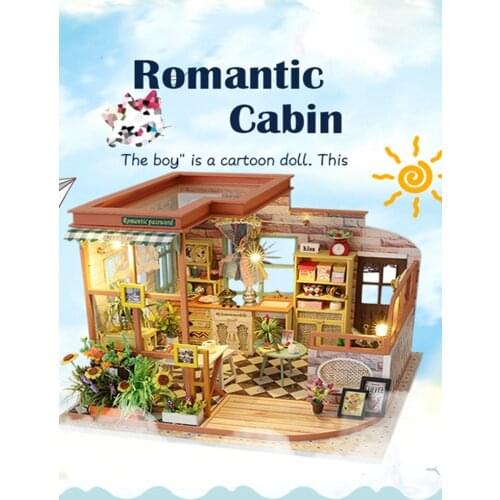 Casa DE BONECA Doll House Furniture Miniature Dollhouse DIY Miniature House Room Box Theatre Toys Children Casa Dollhouse M20a