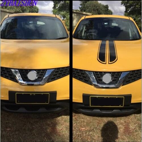 Car Hood Scratched Stickers Engine Cover Styling Reflective Decal Stripe Vinyl DIY Decoration 130cm*24cm