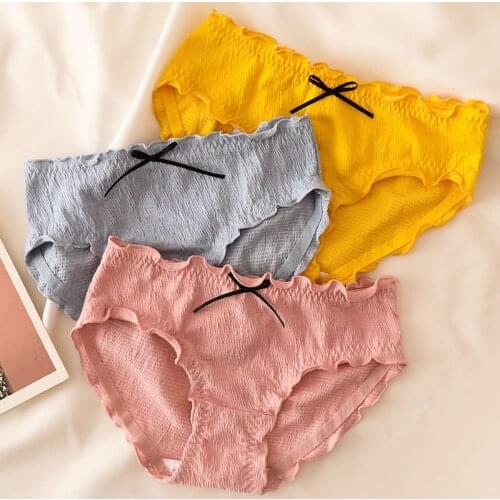 Underwear for women cotton Bow sexy Panties lace lingerie female briefs ladies casual girl underpants intimate panty