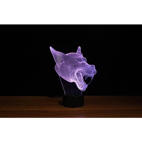 Night Light CE Rohs Certificate Wolf Night Light/Motion Light/Logo Lamp without Battery Environmental Protection ABS LD-3151