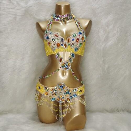 Hot Sale 2020 Professional Belly Dance Clothing for Indian Performance Outfits Bollywood Dancer Belly Dance Costumes Sequined