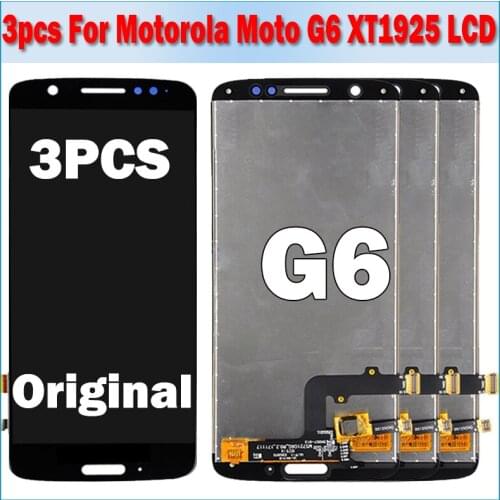 WholeSale 3 Pcs/lot 100% Tested Original For Moto G6 LCD Screen Display with Touch Digitizer Assembly For Motorola Moto G6 LCD