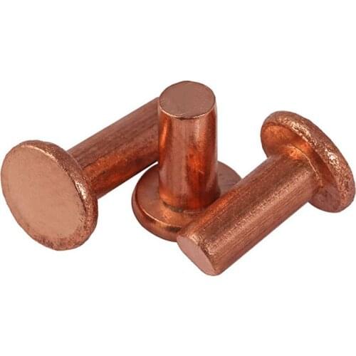 Flat Head Rivets Solid Copper Rivet Fasteners M8