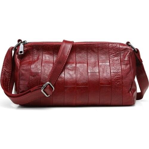 Crossbody Bags For Women 2021 High Quality Real Leather Patchwork Baguette Small Shoulder Bag Female Casual Messenger Handbags