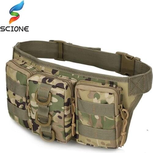 Tactical Waterproof Waist Pack Camouflage Hiking Bag Outdoor Army Military Hunting Sports Climbing Camping Pockets XA277Y