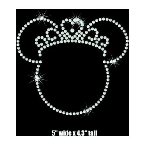 Crown applique iron on patches hot fix rhinestone transfer motifs iron on crystal transfers design bag shoes shirt