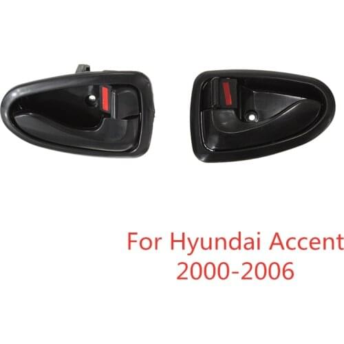 Inside Inner Interior Front Rear Left Right Door Handle Black For Hyundai Accent 2000 2001 2002 2003 2004 2005 2006