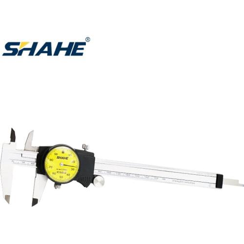 SHAHE HIgh Precision Dial Caliper 0-150 mm/0.01mm Double Shock-proof Stainless Steel Dial Caliper 0.01 mm