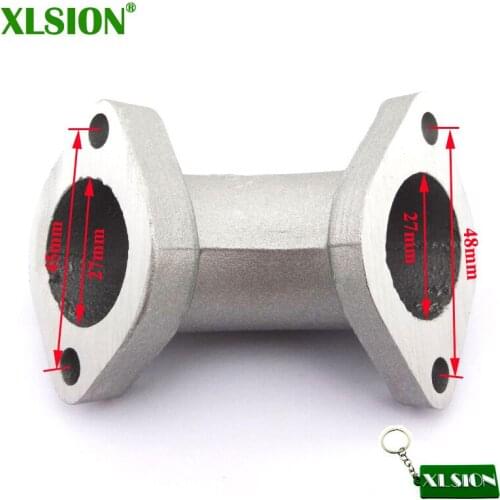 XLSION Angled 0 Dgree YX-06 Inlet Intake Manifold Pipe 27mm For YX 125cc 140cc 150cc 160cc Engine Pit Dirt Bike Motocross Motor