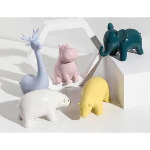 Animal Design Ceramic Polar Bear Elephant Giraffe DIY Gifts Wedding Valentines Day present