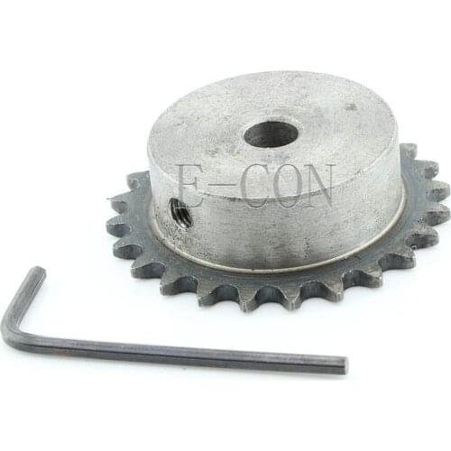 1pcs 8mm Bore 24 Teeth 24T Metal Pilot Motor Gear Roller Chain Drive Sprocket