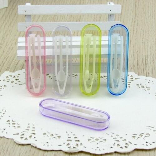 1PC Remover Contact Lenses Inserter Color Tweezers Suction Stick Eyes Care Tool Kit Contact Lens Case Clip Stick Tweezers