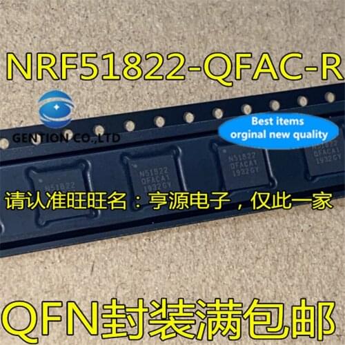 10Pcs NRF51822 NRF51822-QFAC-R N51822 QFN48 Bluetooth smart transceiver chip in stock 100% new and original
