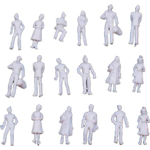 100Pcs 1/100 Light Grey Model Train People Figures Scale TT for Station Platform Street Scene Landscape Layout