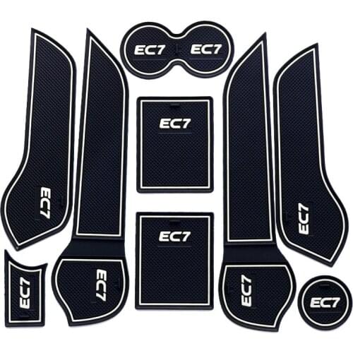 3D Rubber Mat Anti Slip Mat Door Slot Pad Cup Cushion Groove Mat For Geely Emgrand 7 EC7 2014-2016 Car Accessories