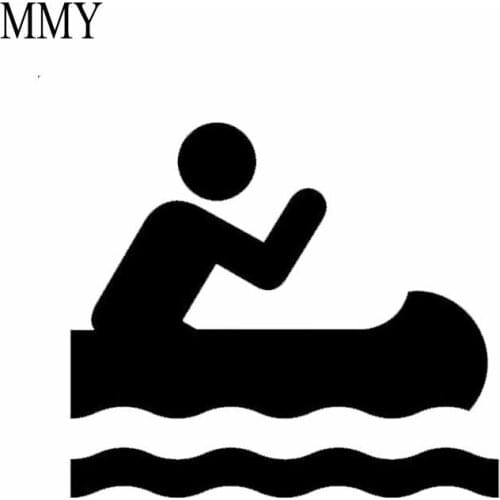 5.5"*5.0" Rafting Kayak Canoe Person Vinyl Decal Car Sticker