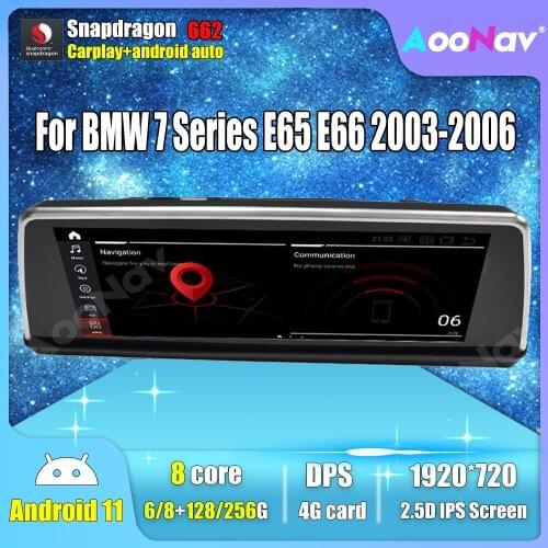 Android 11.0 Car Radio GPS Navigation For BMW 7 Series E65 E66 2003 2004 2005 2006 Car Multimedia Player Stereo Carplay Android