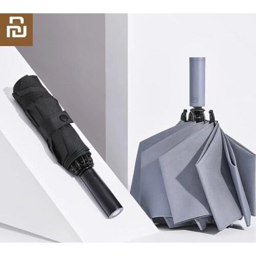 90Fun Automatic Folding Umbrella 8 Bone Female Male Led Luminous Windproof Resistant Umbrella UPF50+ Anti UV
