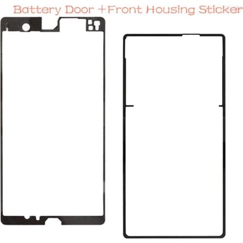 Free shipping( 10 x front + 10 x back ) Housing Frame Bezel Plate Adhesive Sticker for Sony Xperia Z C6603 L36h
