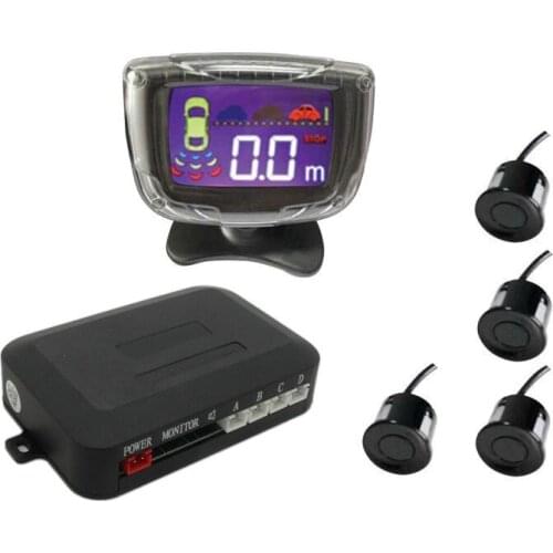 LCD Wireless parking sensor Car Parking Assistance System 4 Sensors show Three Directions Distance 6 colors have stock PZ312-W