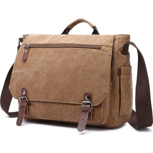 Large Canvas Bags Shoulder Crossbody Laptop Books School Bags Satchel Vintage Classic Retro Strong Durable Designer High Quality