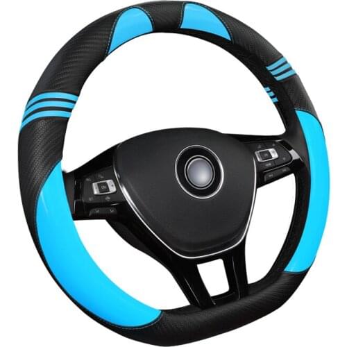 D Shape Steering Wheel Cover PU Leather for Nissan Rogue /Rogue Sport 2016 2017 2018 2019 2020 X-Trail 2017-2020 Car Styling