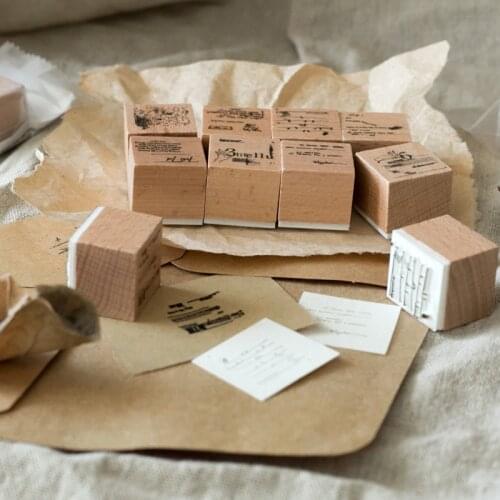 Wonderful life wooden rubber stamps Fingertip salt Mood Swallow line DIY Bullet Journaling decorative scrapbooking stationery