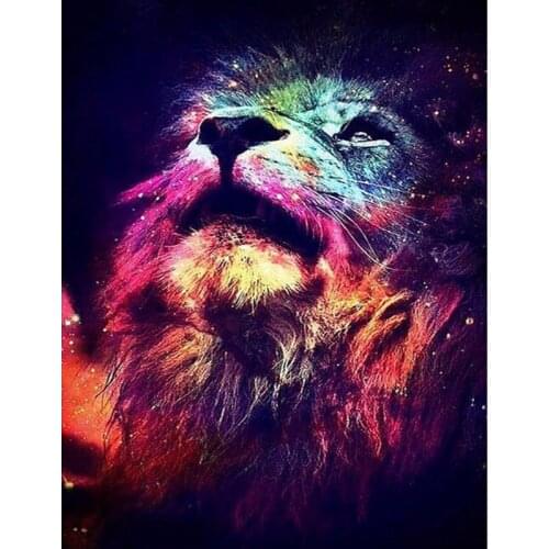 DIY Painting By Numbers Lion Coloring By Numbers Animals 40x50cm Wall Art Canvas Picture Hand Painted Modern Room Decoration