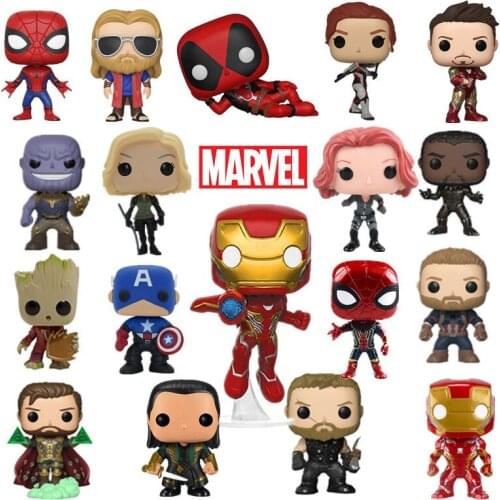 NEW 10CM Marvel Avengers Black Widow Figurine SpiderMan Captain America Iron Man Hulk PVC Action Figures Toys Model Kid Gift