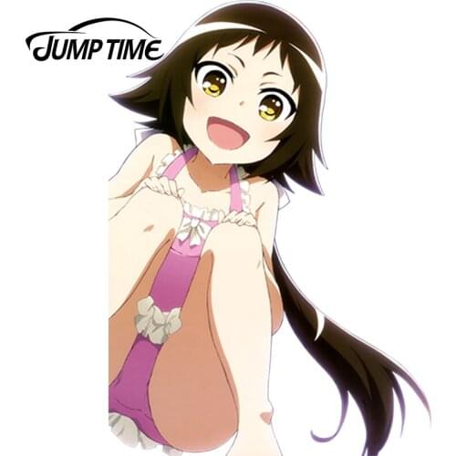 JumpTime 13cm x 9.2cm Kawii Girl Car Styling Mikakunin de Shinkoukei Anime JDM Window Decal Car Stickers Accessorie