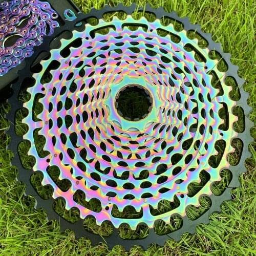SROAD 12s Cassette10-50T 12 speed MTB Bicycle Cassette Bike Freeewheel fits SRAM XD Super Light Bicycle Rainbow Cassette 396g