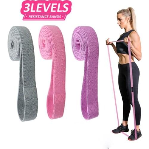 Long Fabric resistance bands set fitness Pull Up Assist Booty Hip workout exercise loop Elastic bands 3-Piece non-slip for leg