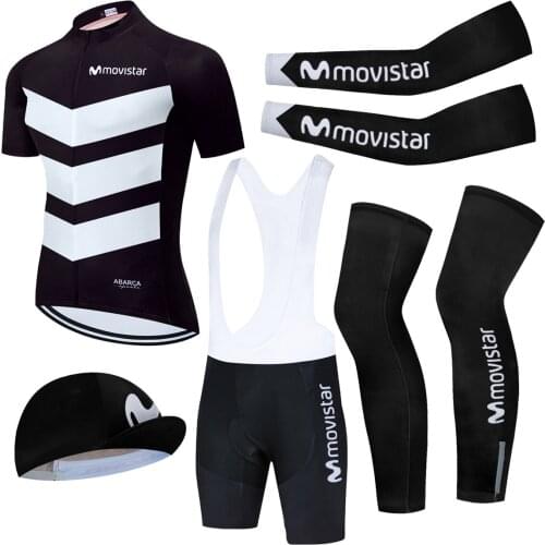 Summer Cycling Jersey Set MAILLOT MOVISTAR 2021 Mountain Bike Cycling Clothing Mens Racing Sports Bicycle Clothes Cycling Set