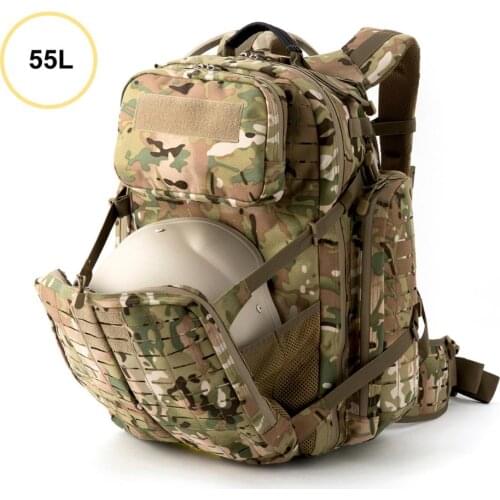 MT Military Tactical Backpacks 3 Days MOLLE Adventure Pack Army Assault Rucksack 55L Mens Backpacks Outdoor Camping Hiking Bag