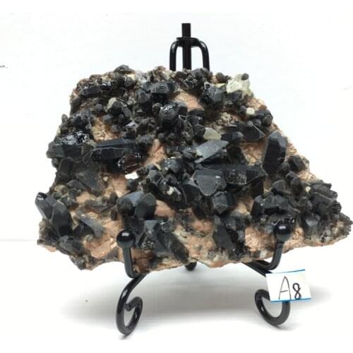 Natural Black Crystal Cluster Stone Healing Mineral Specimen